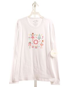SWEET WINK  WHITE   PRINTED DESIGN KNIT LS SHIRT