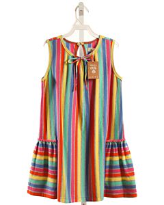 FOREVER YOUNG  MULTI-COLOR  STRIPED  KNIT DRESS