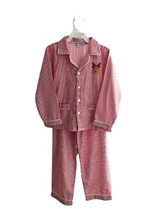 SWEET DREAMS  RED  STRIPED EMBROIDERED LOUNGEWEAR