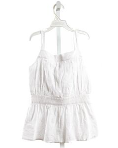 PAPO D'ANJO  WHITE EYELET   SLEEVELESS SHIRT