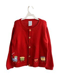 BELLA BLISS  RED   APPLIQUED CARDIGAN