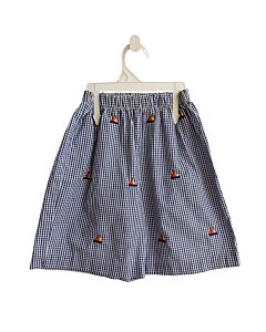 K & L  BLUE  GINGHAM EMBROIDERED SHORTS