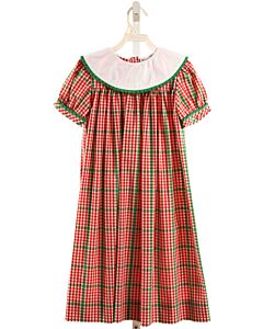 ORIENT EXPRESSED  RED  PLAID  DRESS