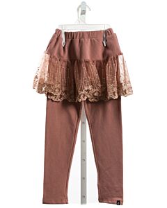 DEUX PAR DEUX  PINK    PANTS WITH LACE TRIM