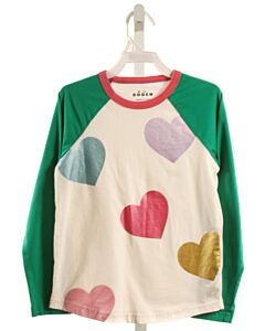 MINI BODEN  GREEN  PRINT  KNIT LS SHIRT