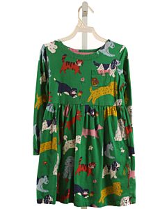 MINI BODEN  GREEN  PRINT  KNIT DRESS