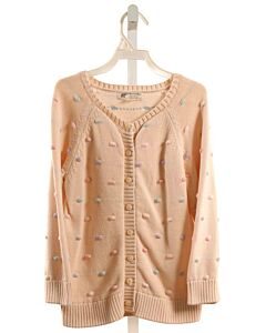 MONICA + ANDY  LT PINK  SWISS DOT  CARDIGAN