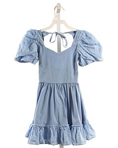 PEIXOTO  BLUE    DRESS WITH BUBBLE HEM