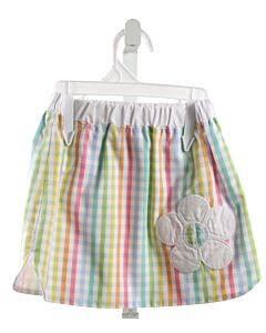 THE BEAUFORT BONNET COMPANY  MULTI-COLOR  GINGHAM APPLIQUED SKIRT