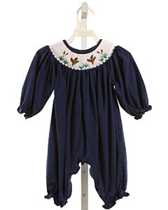 SOUTHERN BAY  NAVY   SMOCKED KNIT ROMPER