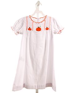 BABEENI  WHITE   EMBROIDERED DRESS WITH PICOT STITCHING