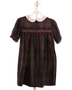 THE SMOCKERY  NAVY  PLAID SMOCKED DRESS