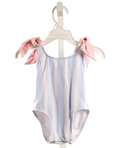 THE BEAUFORT BONNET COMPANY  LT BLUE  STRIPED  1-PIECE SWIMSUIT