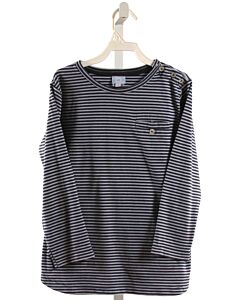 BELLA BLISS  NAVY  STRIPED  KNIT LS SHIRT