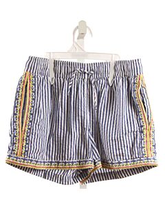VINEYARD VINES  BLUE SEERSUCKER STRIPED EMBROIDERED SHORTS