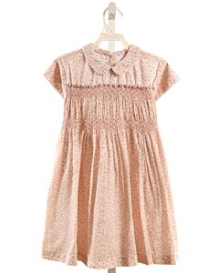 PIXIE LILY  BROWN  FLORAL SMOCKED DRESS
