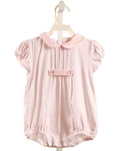 BABY BLISS  LT PINK  GINGHAM  KNIT BUBBLE