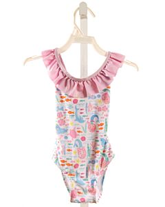 FLAP HAPPY  MULTI-COLOR    1-PIECE SWIMSUIT WITH RUFFLE
