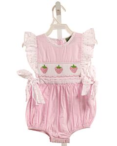 THE SAGE SMOCKING COMPANY   LT PINK  GINGHAM SMOCKED BUBBLE