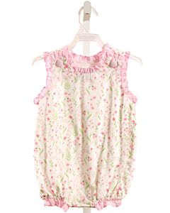 BABEENI  PINK  FLORAL  BUBBLE WITH RUFFLE