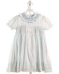 CECIL & LOU  LT BLUE   SMOCKED DRESS WITH RUFFLE