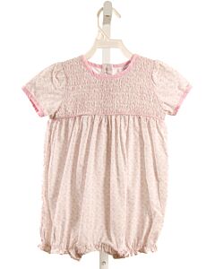SOUTHERN SMOCKED COMPANY  LT PINK  FLORAL SMOCKED BUBBLE