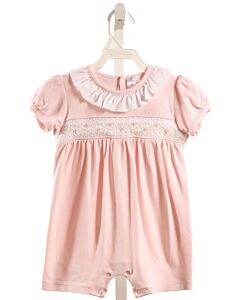 MIO COTTON  PINK   SMOCKED KNIT ROMPER