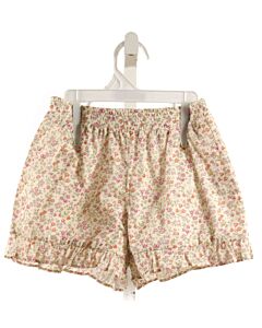 OLIVIER LONDON  WHITE  FLORAL  SHORTS WITH RUFFLE
