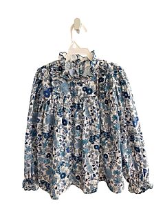 BELLA BLISS  BLUE  FLORAL  SHIRT-LS