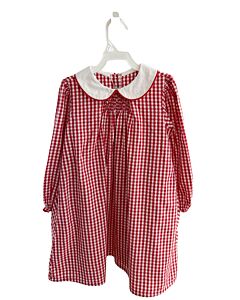 CHARMING MARY  RED  GINGHAM SMOCKED DRESS