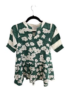 TANYA TAYLOR GREEN PRINTED DESIGN COVER UP