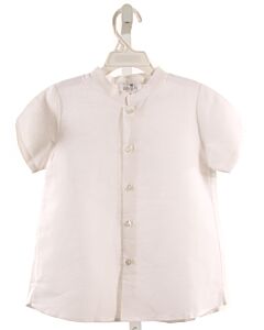 M & H  WHITE LINEN   DRESS SHIRT