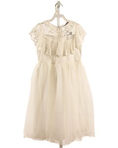 TRISH SCULLY  WHITE TULLE  EMBROIDERED PARTY DRESS
