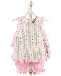 REMEMBER NGUYEN  PINK  FLORAL  2-PIECE OUTFIT WITH RUFFLE