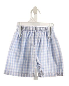 NO TAG  LT BLUE  GINGHAM  SHORTS