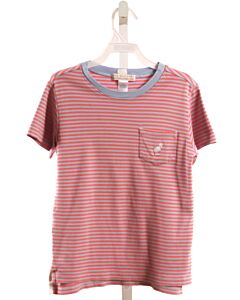 THE BEAUFORT BONNET COMPANY  PINK  STRIPED  KNIT SS SHIRT