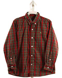 J. BAILEY  RED  PLAID  DRESS SHIRT