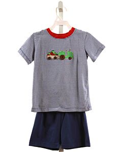 TARA COLLECTION  NAVY  STRIPED APPLIQUED 2-PIECE OUTFIT