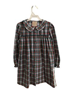 THE BEAUFORT BONNET COMPANY  BLUE  PLAID  DRESS WITH PICOT STITCHING