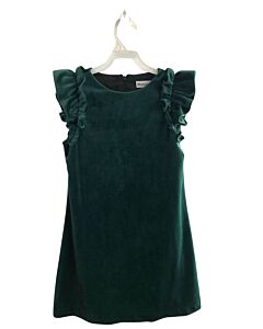 MARIA CASERO  GREEN VELVET   PARTY DRESS WITH RUFFLE