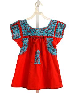 NO TAG  RED   EMBROIDERED DRESS