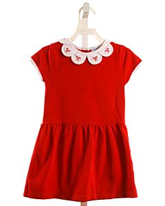 BELLA BLISS  RED   EMBROIDERED KNIT DRESS