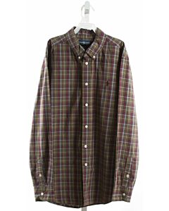 RALPH LAUREN  FOREST GREEN  PLAID  DRESS SHIRT