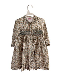 LA COQUETA  YELLOW  FLORAL SMOCKED DRESS