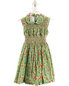 BELLA BLISS  GREEN  FLORAL SMOCKED DRESS