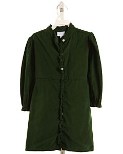 LITTLE ENGLISH  GREEN CORDUROY   DRESS WITH RUFFLE