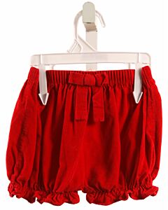 LITTLE ENGLISH  RED CORDUROY   BLOOMERS WITH BOW
