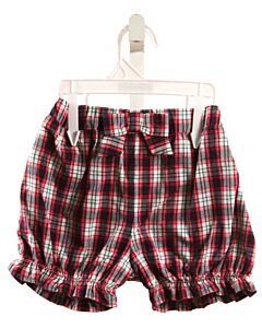 THE BEAUFORT BONNET COMPANY  HOT PINK  PLAID  BLOOMERS WITH BOW