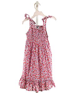 BUSY BEES  RED  FLORAL SMOCKED DRESS