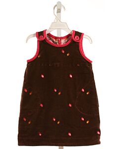 LILLY PULITZER  BROWN CORDUROY  EMBROIDERED DRESS